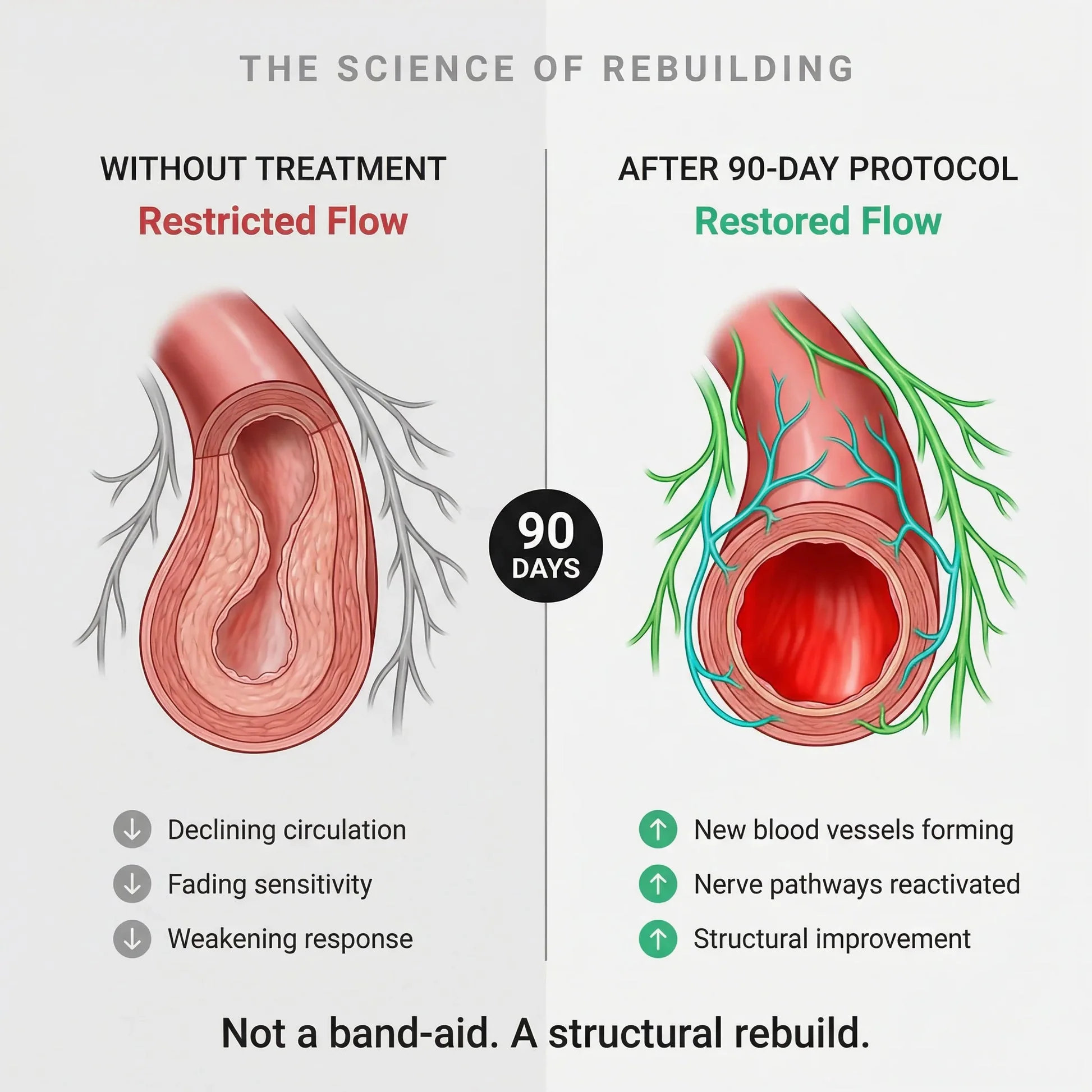 The science of rebuilding: restricted flow versus restored flow
